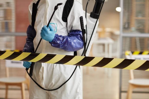 Professional Biohazard Cleanup technician working in New Hyde Park, NY
